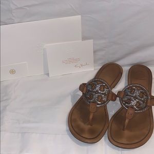 Tory Burch Metal Miller Embellished Sandal